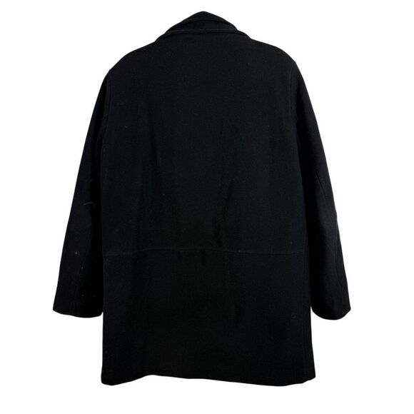 Calvin Klein black wool pea coat with zipper - Picture 3 of 9